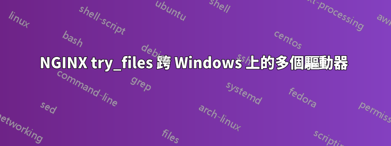 NGINX try_files 跨 Windows 上的多個驅動器