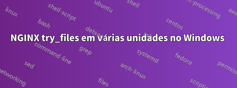 NGINX try_files em várias unidades no Windows