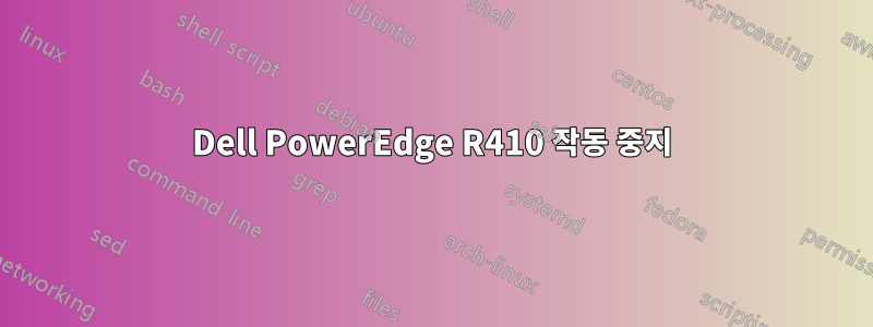 Dell PowerEdge R410 작동 중지