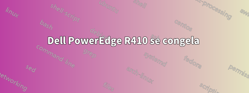 Dell PowerEdge R410 se congela