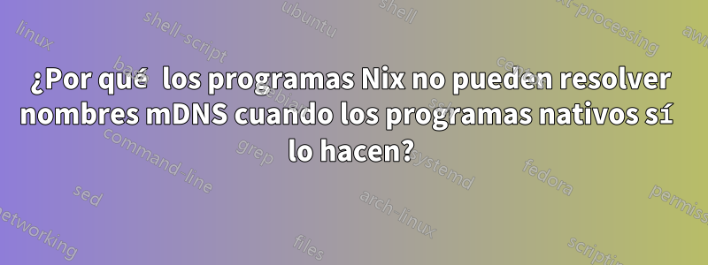 ¿Por qué los programas Nix no pueden resolver nombres mDNS cuando los programas nativos sí lo hacen?