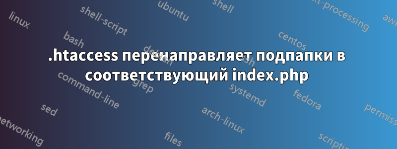 .htaccess перенаправляет подпапки в соответствующий index.php