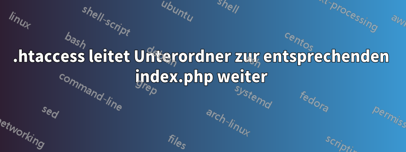 .htaccess leitet Unterordner zur entsprechenden index.php weiter