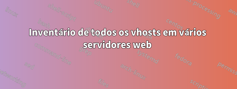 Inventário de todos os vhosts em vários servidores web