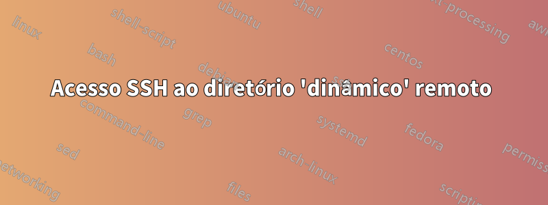 Acesso SSH ao diretório 'dinâmico' remoto