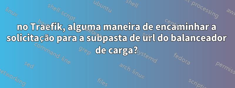 no Traefik, alguma maneira de encaminhar a solicitação para a subpasta de url do balanceador de carga?