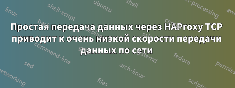 Простая передача данных через HAProxy TCP приводит к очень низкой скорости передачи данных по сети