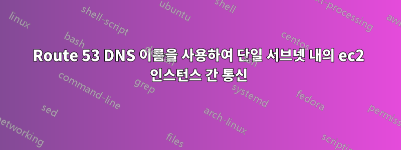 Route 53 DNS 이름을 사용하여 단일 서브넷 내의 ec2 인스턴스 간 통신