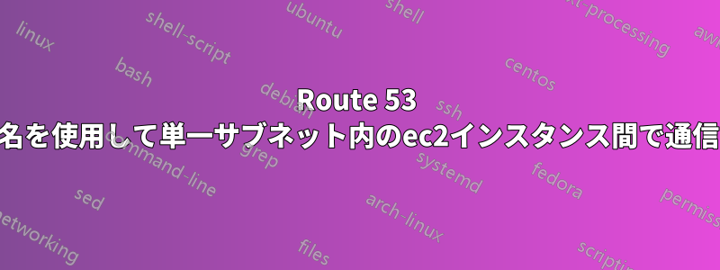 Route 53 DNS名を使用して単一サブネット内のec2インスタンス間で通信する