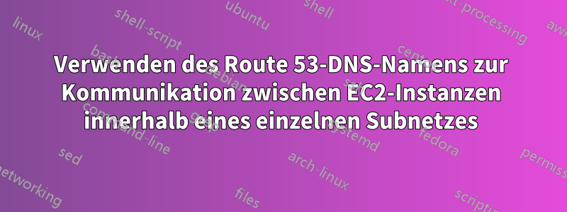 Verwenden des Route 53-DNS-Namens zur Kommunikation zwischen EC2-Instanzen innerhalb eines einzelnen Subnetzes