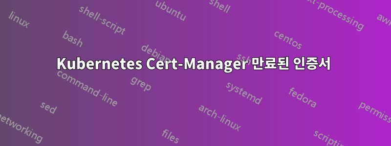 Kubernetes Cert-Manager 만료된 인증서