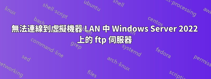 無法連線到虛擬機器 LAN 中 Windows Server 2022 上的 ftp 伺服器