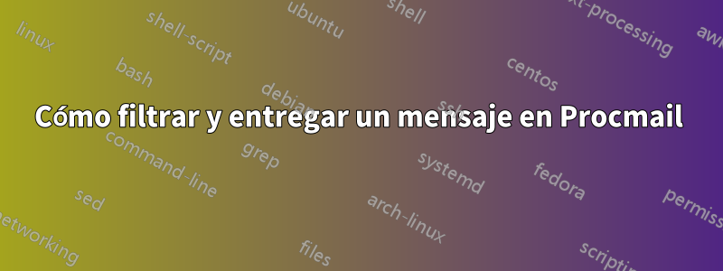 Cómo filtrar y entregar un mensaje en Procmail