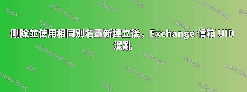 刪除並使用相同別名重新建立後，Exchange 信箱 UID 混亂