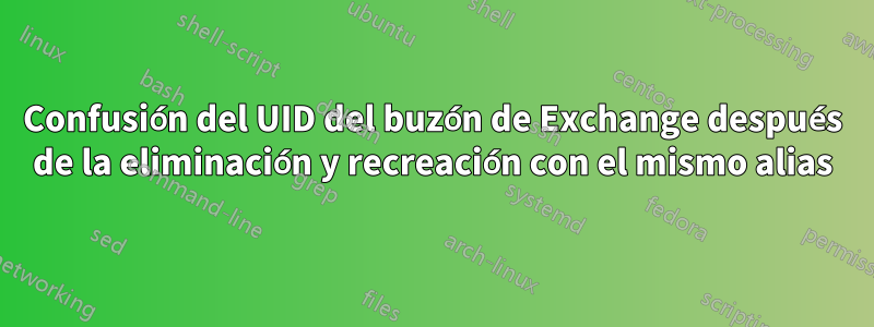 Confusión del UID del buzón de Exchange después de la eliminación y recreación con el mismo alias