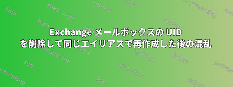 Exchange メールボックスの UID を削除して同じエイリアスで再作成した後の混乱