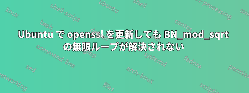 Ubuntu で openssl を更新しても BN_mod_sqrt の無限ループが解決されない