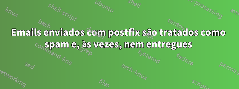 Emails enviados com postfix são tratados como spam e, às vezes, nem entregues