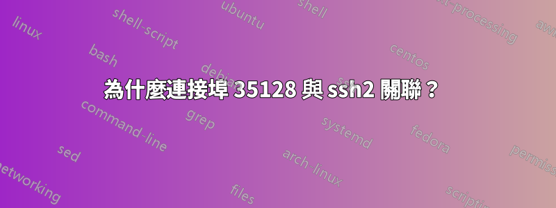 為什麼連接埠 35128 與 ssh2 關聯？ 