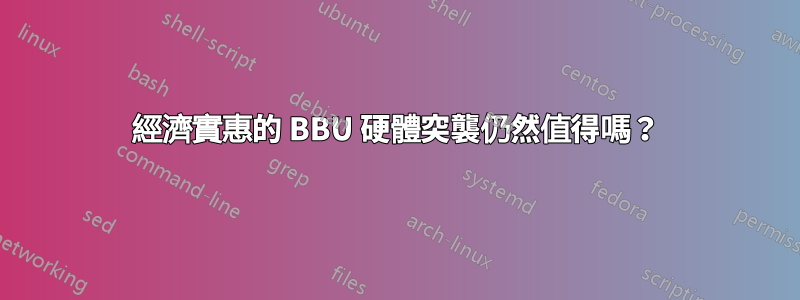 經濟實惠的 BBU 硬體突襲仍然值得嗎？