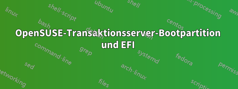 OpenSUSE-Transaktionsserver-Bootpartition und EFI