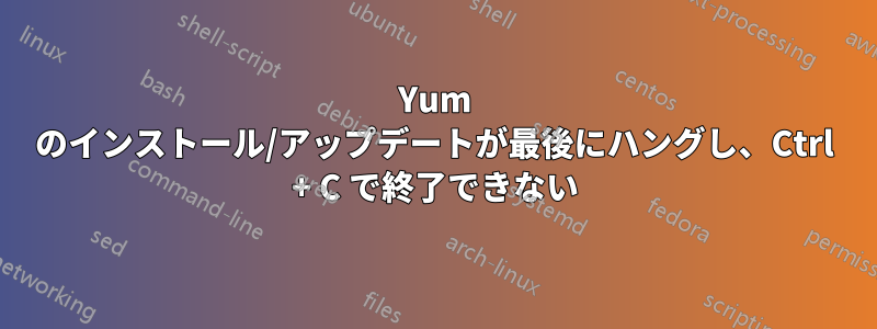 Yum のインストール/アップデートが最後にハングし、Ctrl + C で終了できない