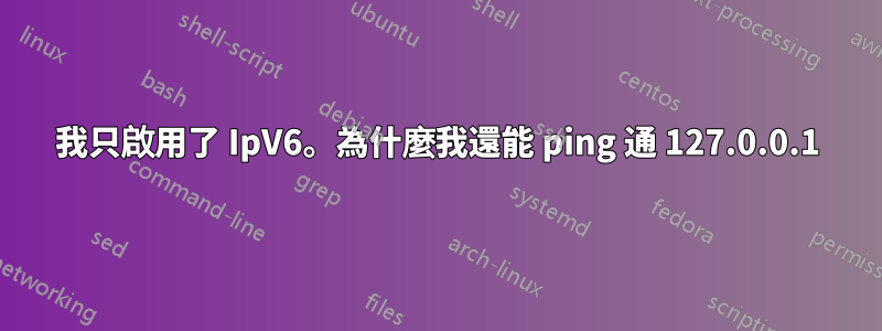 我只啟用了 IpV6。為什麼我還能 ping 通 127.0.0.1