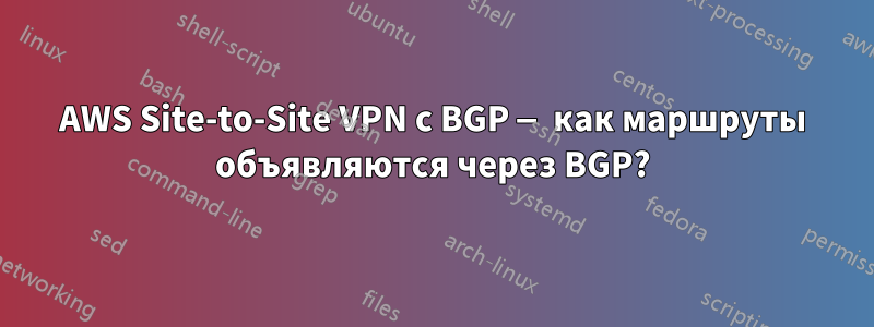 AWS Site-to-Site VPN с BGP — как маршруты объявляются через BGP?