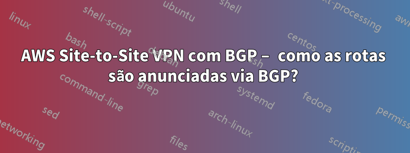 AWS Site-to-Site VPN com BGP – como as rotas são anunciadas via BGP?