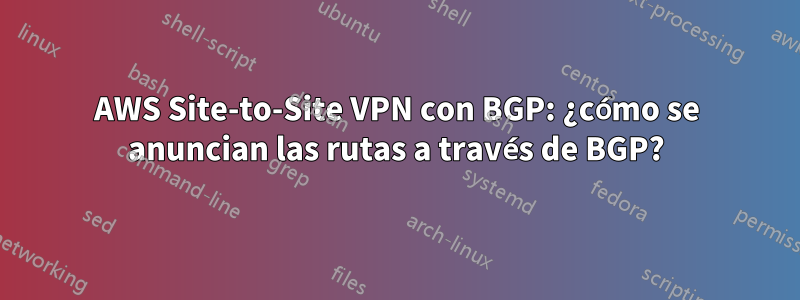 AWS Site-to-Site VPN con BGP: ¿cómo se anuncian las rutas a través de BGP?