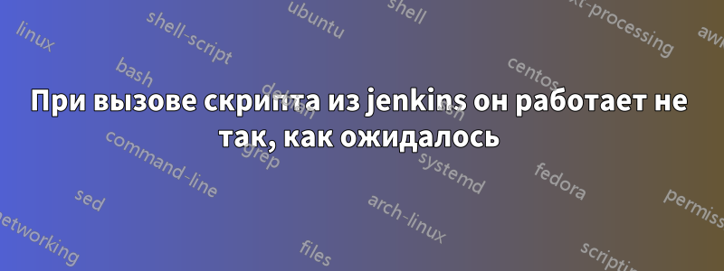 При вызове скрипта из jenkins он работает не так, как ожидалось