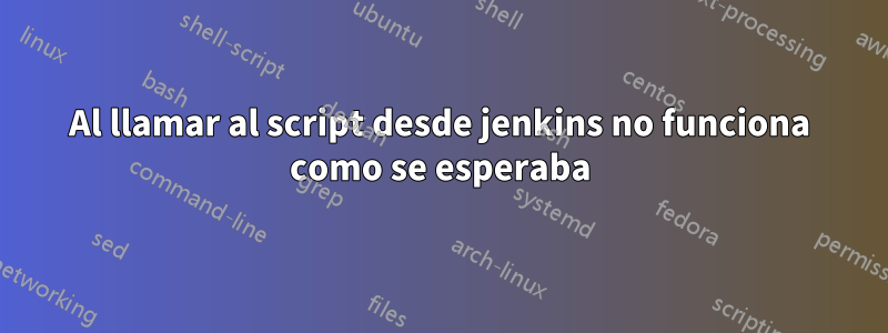 Al llamar al script desde jenkins no funciona como se esperaba