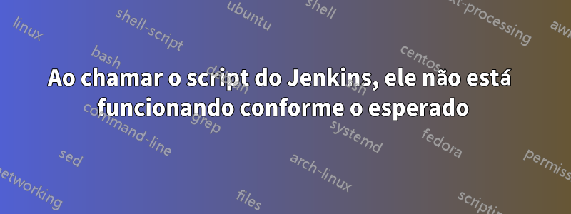 Ao chamar o script do Jenkins, ele não está funcionando conforme o esperado