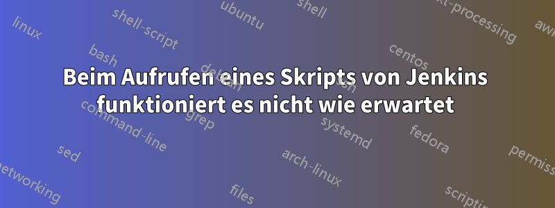 Beim Aufrufen eines Skripts von Jenkins funktioniert es nicht wie erwartet