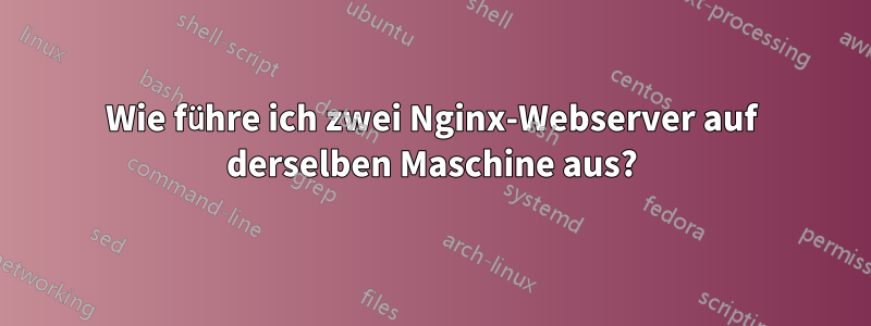 Wie führe ich zwei Nginx-Webserver auf derselben Maschine aus?