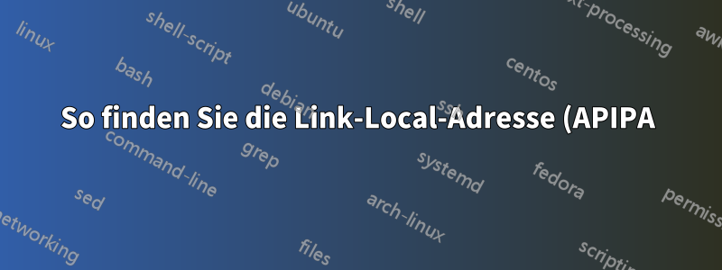 So finden Sie die Link-Local-Adresse (APIPA) eines anderen Computers, der direkt mit meinem PC verbunden ist