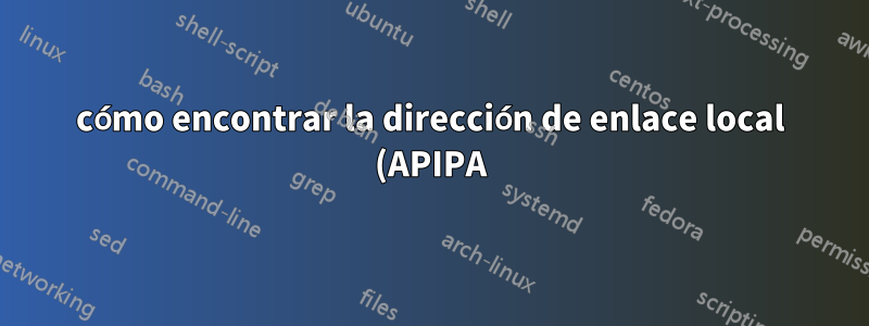 cómo encontrar la dirección de enlace local (APIPA) de otra computadora que está conectada directamente a mi PC