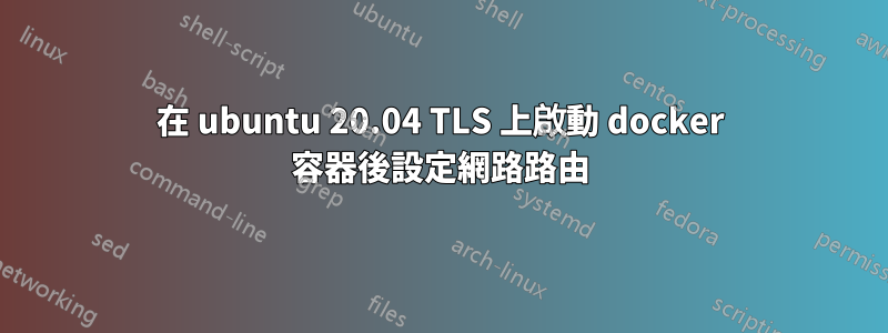 在 ubuntu 20.04 TLS 上啟動 docker 容器後設定網路路由