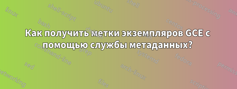 Как получить метки экземпляров GCE с помощью службы метаданных?