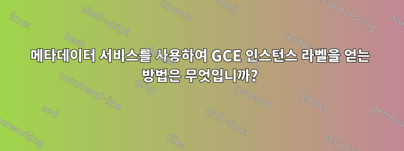 메타데이터 서비스를 사용하여 GCE 인스턴스 라벨을 얻는 방법은 무엇입니까?