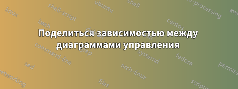 Поделиться зависимостью между диаграммами управления