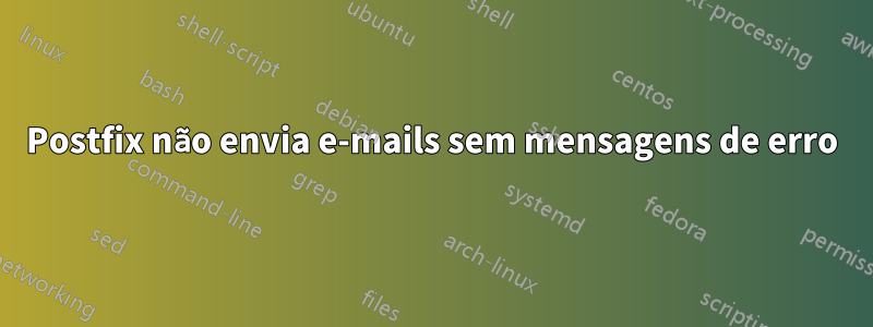 Postfix não envia e-mails sem mensagens de erro