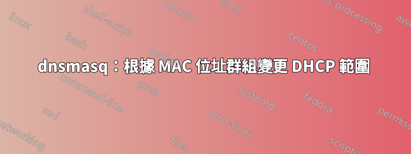 dnsmasq：根據 MAC 位址群組變更 DHCP 範圍