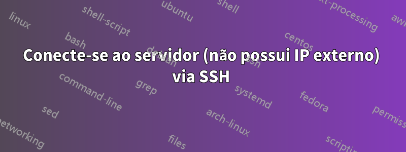 Conecte-se ao servidor (não possui IP externo) via SSH