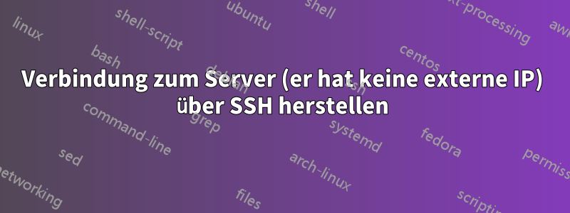 Verbindung zum Server (er hat keine externe IP) über SSH herstellen