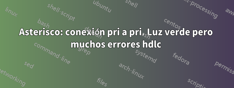 Asterisco: conexión pri a pri. Luz verde pero muchos errores hdlc