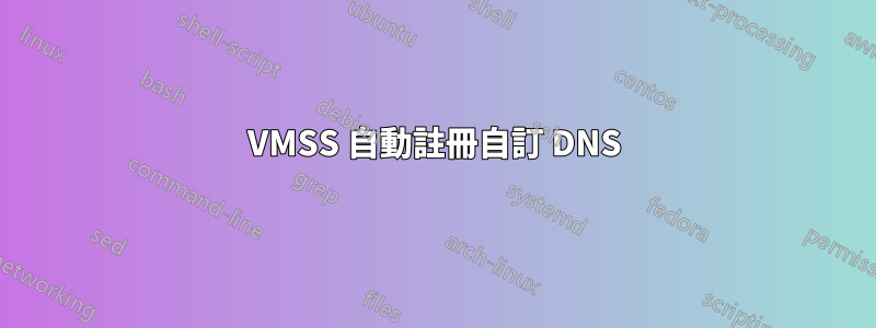 VMSS 自動註冊自訂 DNS