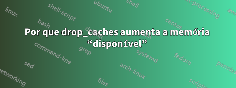 Por que drop_caches aumenta a memória “disponível”