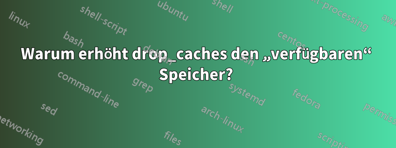 Warum erhöht drop_caches den „verfügbaren“ Speicher?