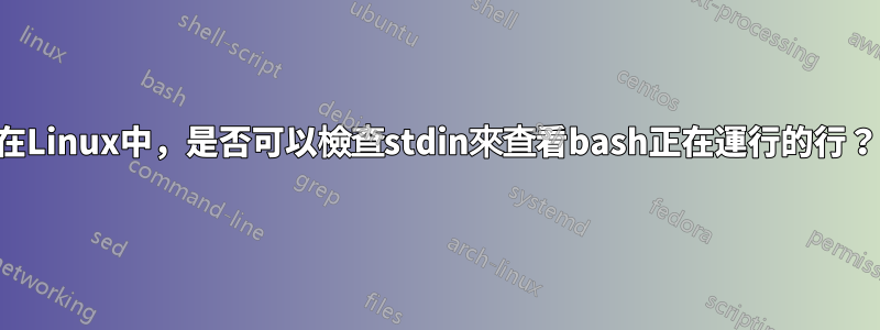 在Linux中，是否可以檢查stdin來查看bash正在運行的行？